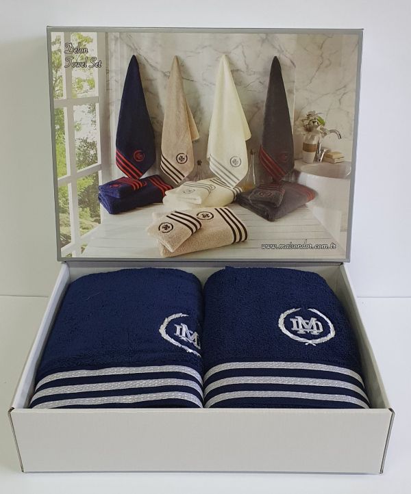 Рушники Maison D'or 3шт Delon Navy/White
