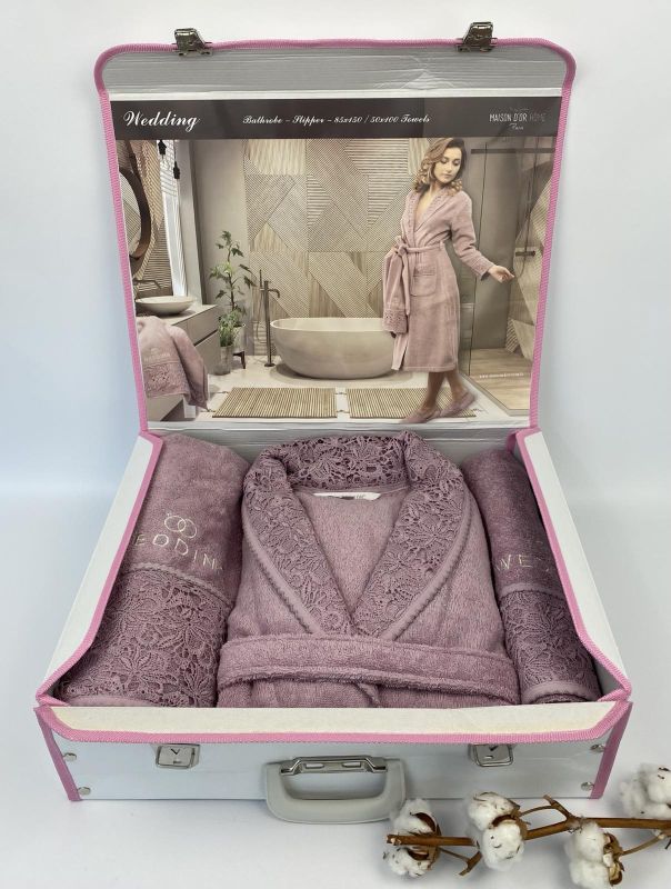 Халат-набір Maison D`or Wedding Dark Lilac S