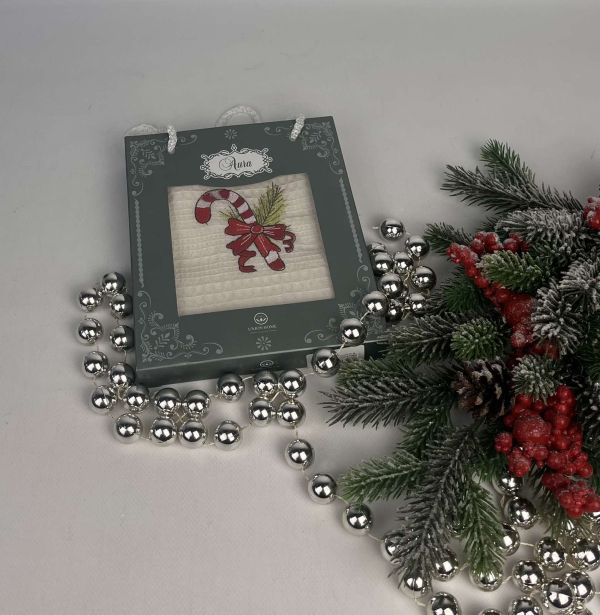 Вафельний рушник в коробці Nilteks Christmas 7
