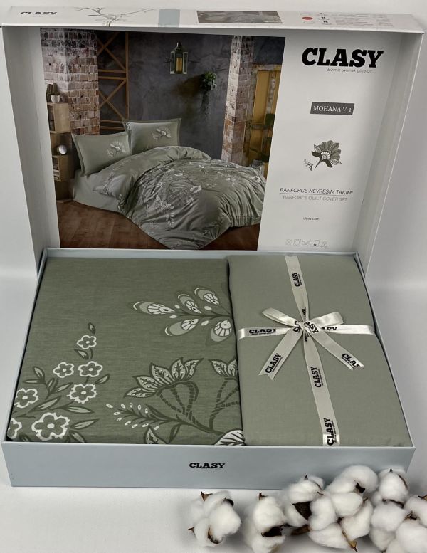 Постільна білизна CLASY ранфорс 200x220 см Mohana V1 Mint