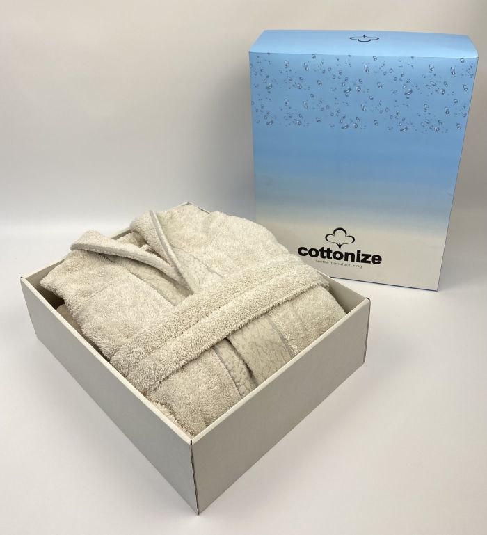Халат Cottonize cod703  Cream XL в коробці