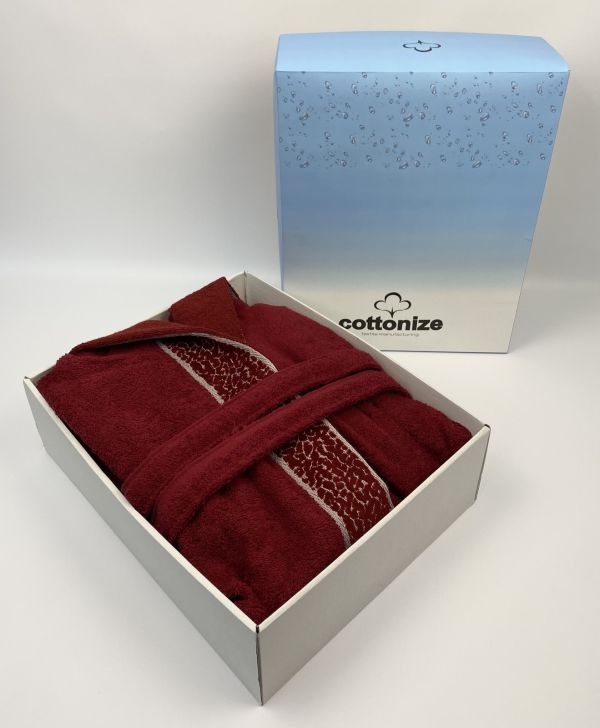 Халат Cottonize cod703 Bordo XL в коробці
