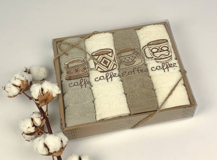 Набір махрових рушників Nilteks 4шт Coffe-1
