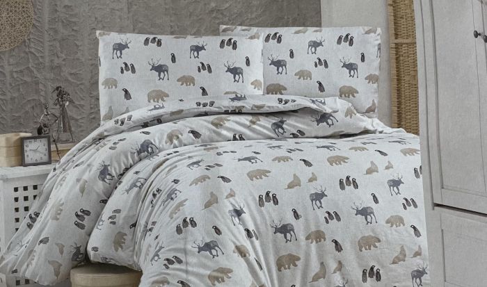 Постільна білизна Cotton Collection фланель 160х220 Artic Critter
