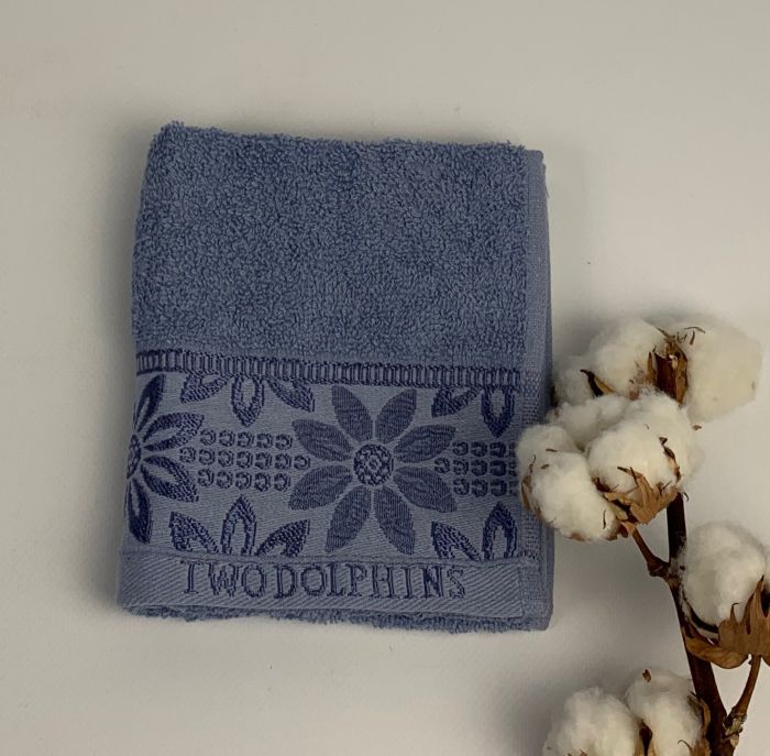 Рушник Two Dolphins Vip Cotton 30х50 Kaluga Синій(A152)