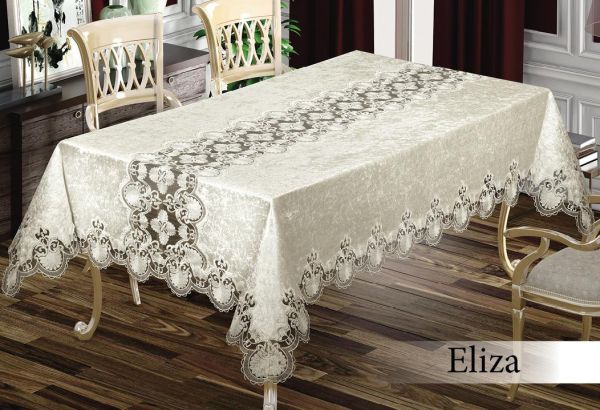 Скатертина Велюр в PVC Maison Royale 160x350 Eliza Cream