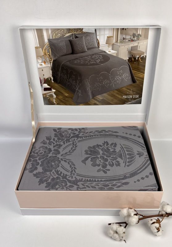 Покривало Пике Maison D'or Lola 260x260 Antrasit