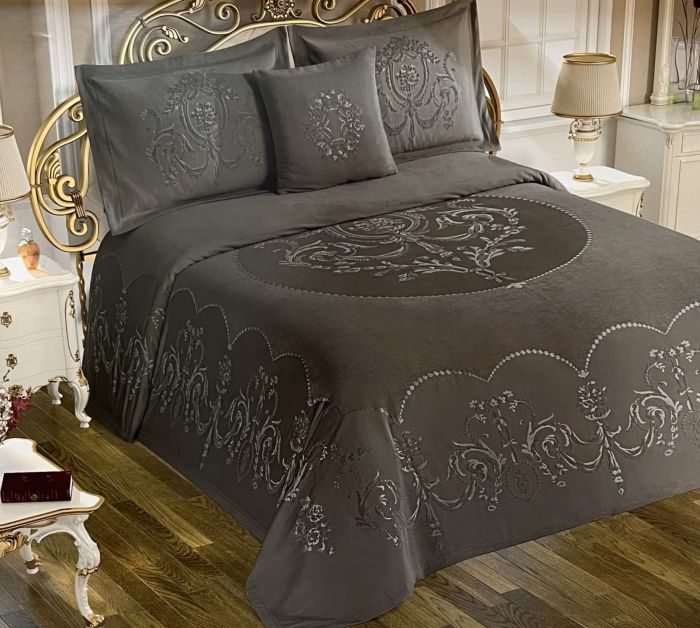 Покривало Пике Maison D'or Lola 260x260 Antrasit