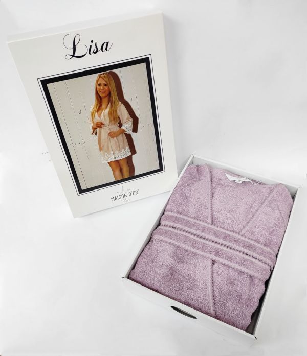Халат жіночий Maison D'or Lisa Dark Lilac S