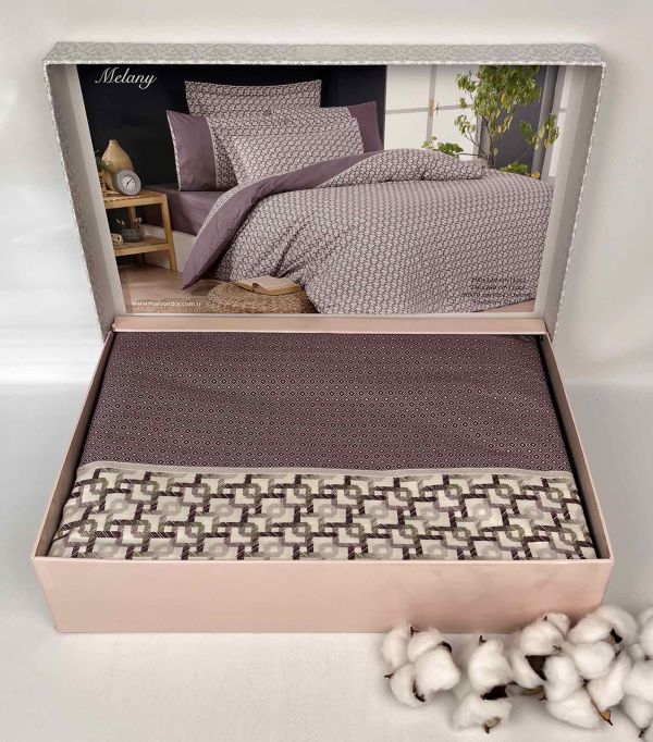 Постільна білизна Maison D'or ранфорс Melany 200х220 Lilac