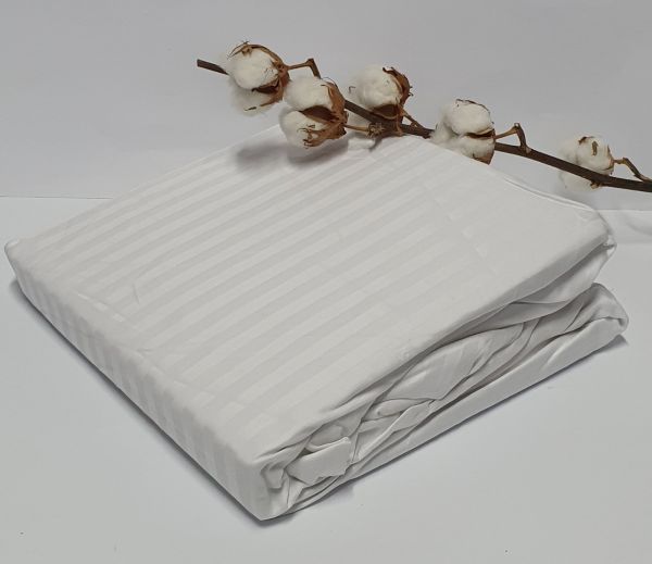 Простирадло на резинці AE Cotton 180x200 + наволочки  White