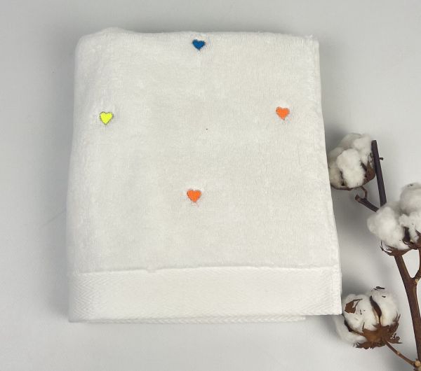 Рушник Maison D'or Soft Neon Hearts 50x100 White