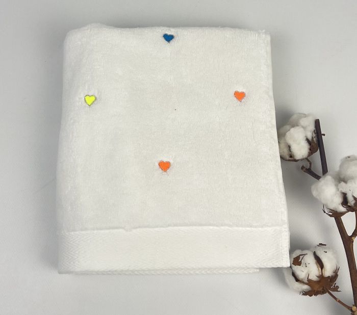 Рушник Maison D'or Soft Neon Hearts 50x100 White