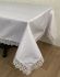 Скатертина Masali поліестер з мереживом 160х300 Model 515 White