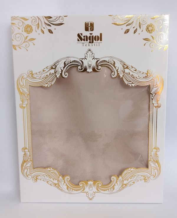 Скатертина Sagol тефлон 160x400 ovale St-060 Cappucino в коробці *