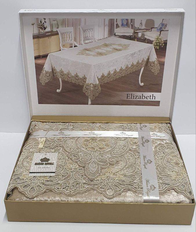 Скатертина Велюр Maison Royale 160x220 Elizabeth Cappucino