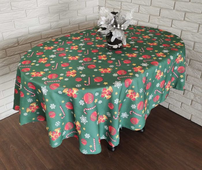 Скатертина "Print" Sagol 160х260 ovale новорічна Yesil