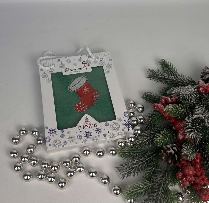Вафельний рушник в коробці Nilteks Christmas 8