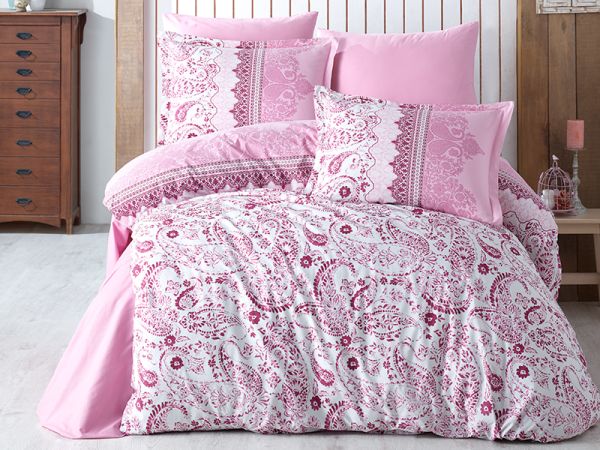 Постільна білизна CLASY ранфорс 160*220 см KOS V2 PEMBE