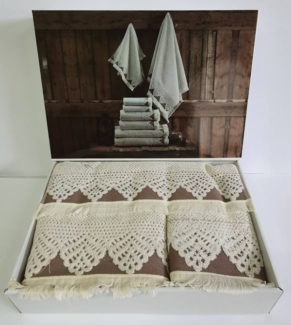 Рушники Maison D'or 3шт Jacquard Naturelle