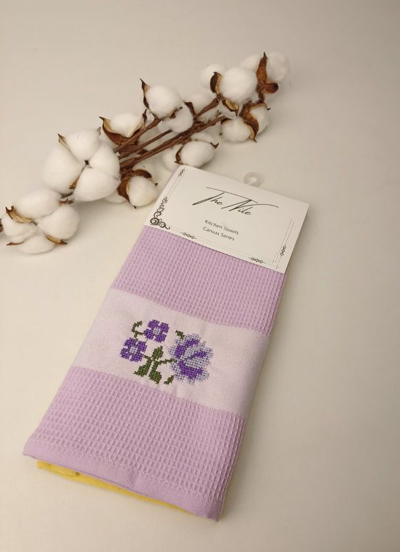 Набір вафельних рушників 2 шт Canvas Series Yellow-Purple