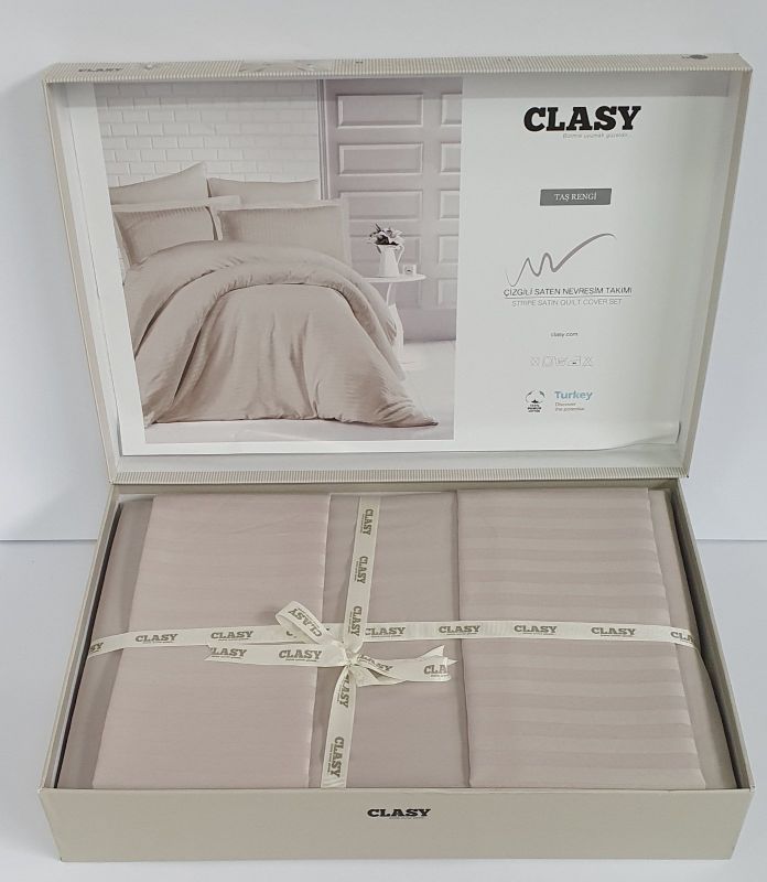 Постільна білизна CLASY страйп-сатин 160x220 см Tas Rengi