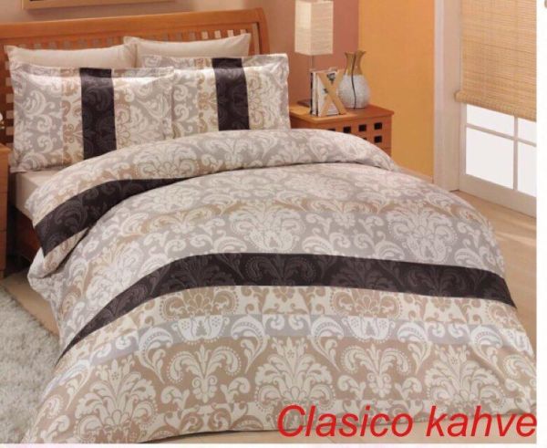 Постільна білизна Altinbasak сатин 200x220 Clasico kahve