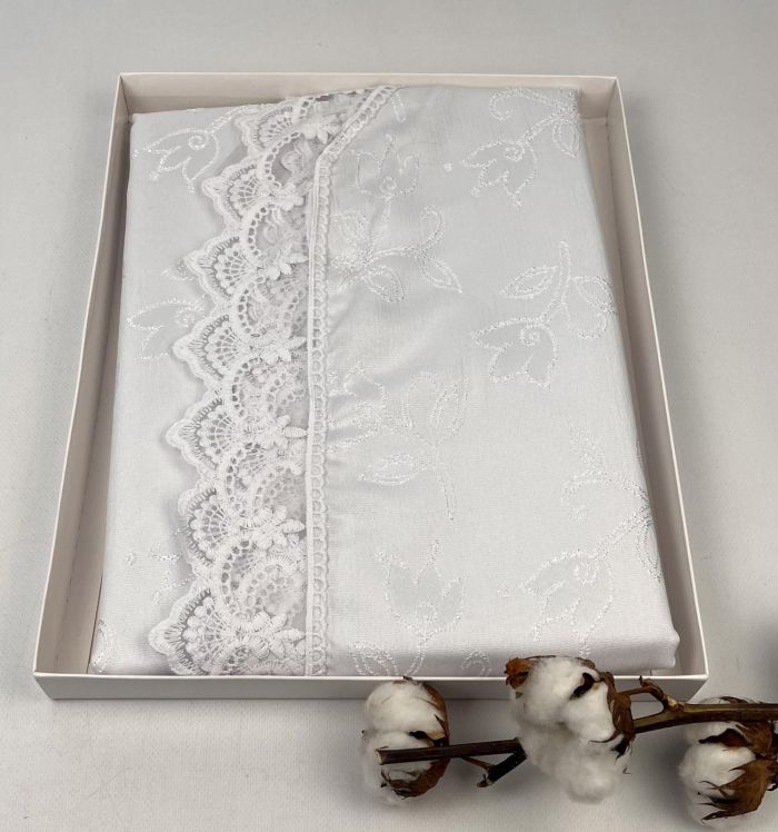 Скатертина Maison Royale 160x220 Овал KDK-1 White