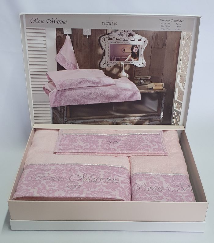 Рушники Maison D'or 3шт Rose Marine Pink
