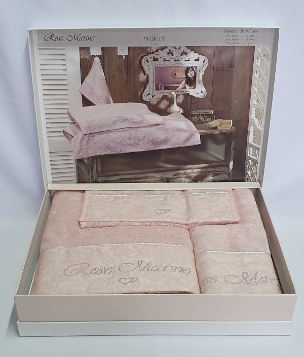 Рушники Maison D'or 3шт Rose Marine Rose Color