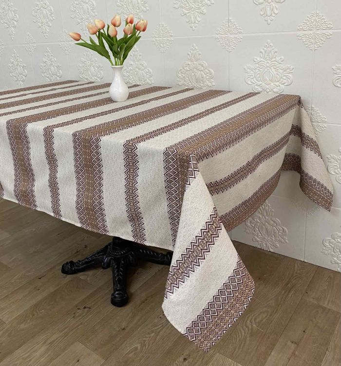 Скатертина Едельвіка 220х145 льон Beige 39-20/00
