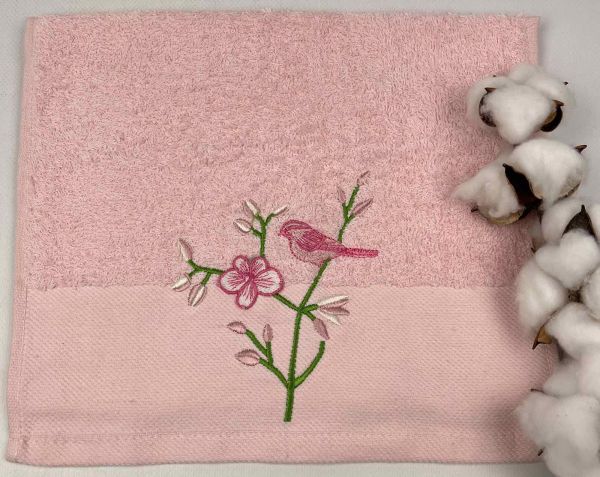 Махровий рушник Ma Me 30х50 Bird Pink