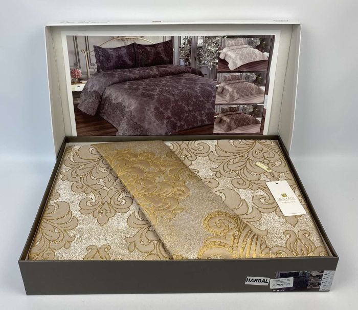 Покривало Moda Box 240х260 з наволочками Damask Hardal