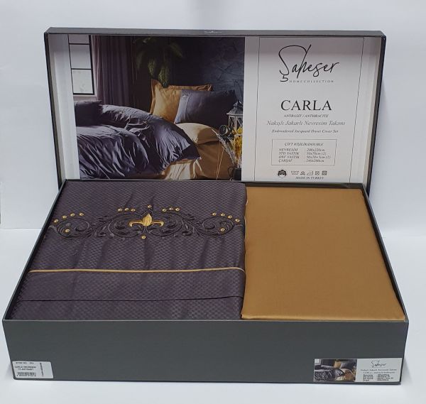 Постільна білизна Saheser Carla 200X220 Antrasit