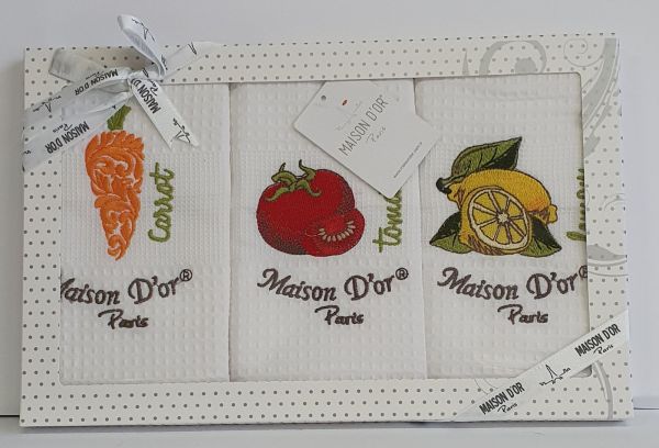 Подарунковий набір кухонних рушників Maison D'or Vegetables