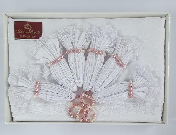 Скатертина KDK Set Maison Royale 160x350+12 psc White
