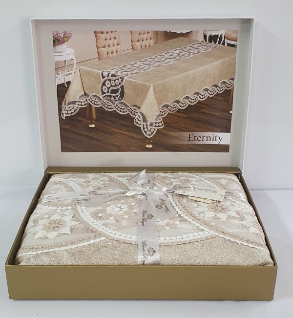 Скатертина Велюр Maison Royale 160x220 Eternity Cappucino