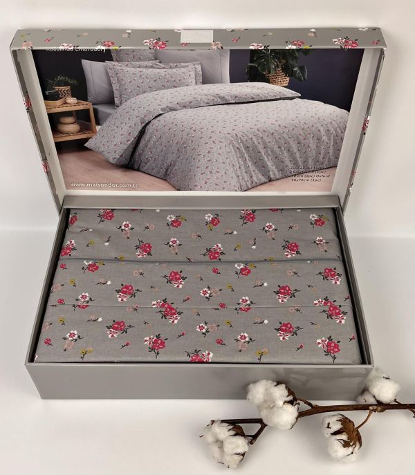Постільна білизна Maison D'or ранфорс Rosalinda 200х220 Grey