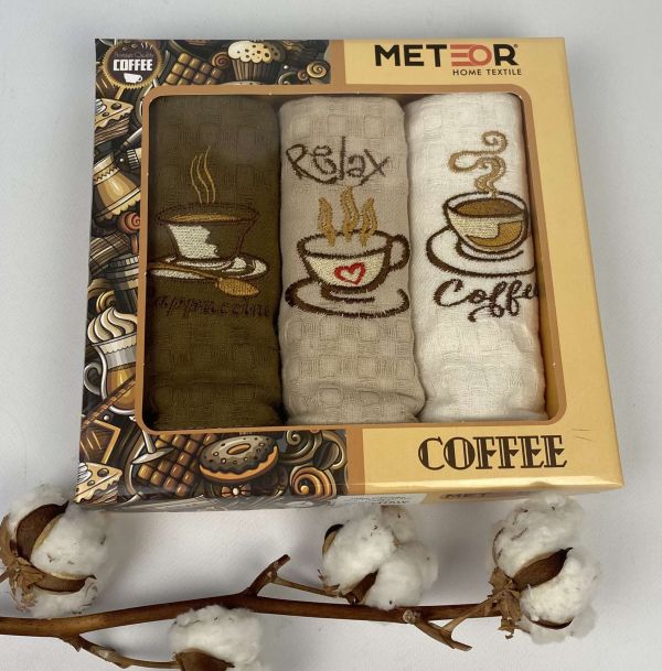 Набір вафельних рушників Mercan 3шт Coffee-3