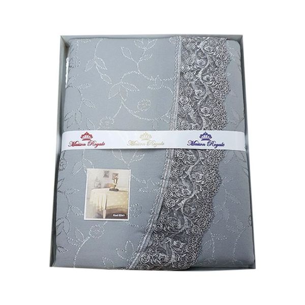 Скатертина мереживо Maison Royale 160x220 Овал KDK Grey