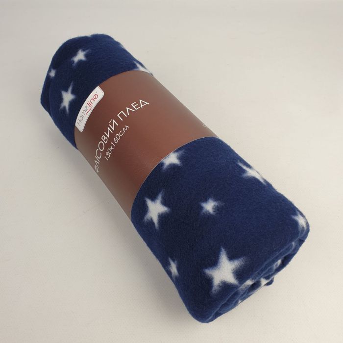 Плед флісовий Home Line 130х160 Полар принт Stars Navy