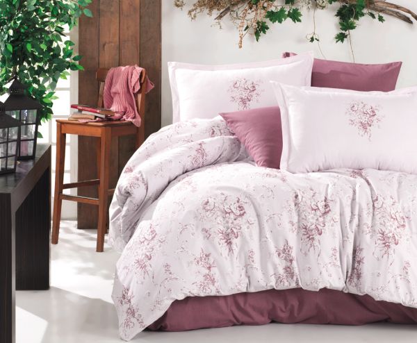 Постільна білизна CLASY ранфорс 160*220 см ESTE V2 PEMBE
