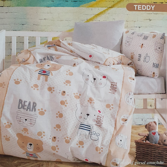 Постільна білизна Mintex ранфорс 100x150 см Teddy