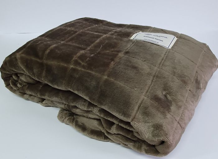 Покривало велюр шиншила 200х220 Brown