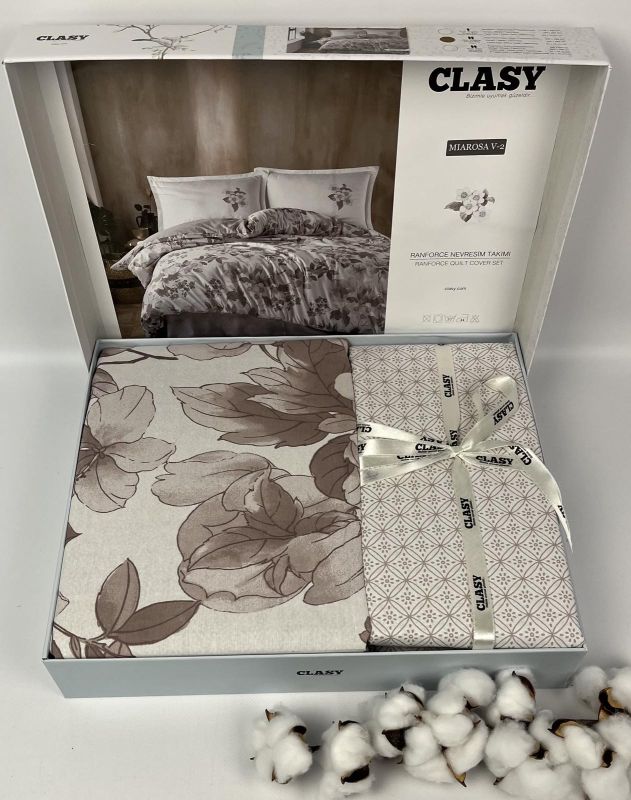 Постільна білизна CLASY ранфорс 200x220 см Miarosa V2 Kahve