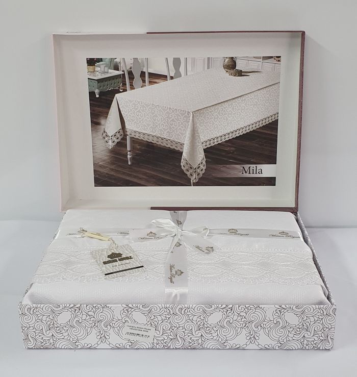 Скатертина Maison Royale 160x350 Mila White