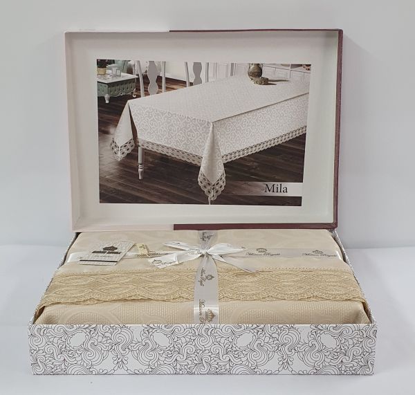 Скатертина Maison Royale 160x350 Mila Cappucino