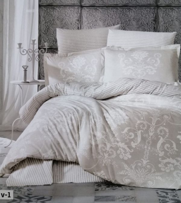 Постільна білизна CLASY ранфорс 200*220 см ALONE V1 GRI