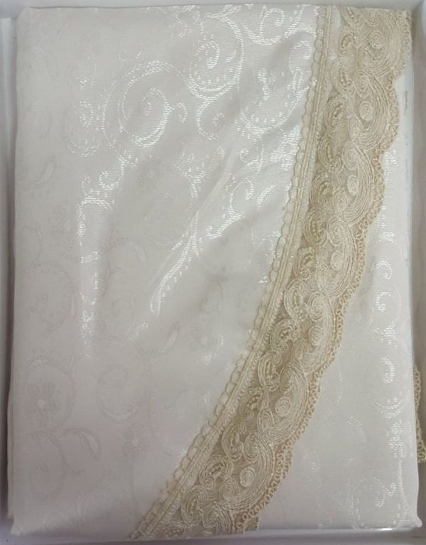 Скатертина мереживо Maison Royale 160x300 Овал KDK Cappucino