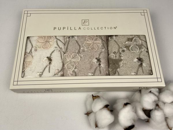 Набір рушників Pupilla 3шт 30x50 Flowers Model 1